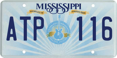 MS license plate ATP116