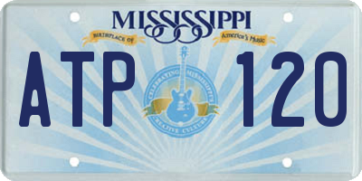 MS license plate ATP120