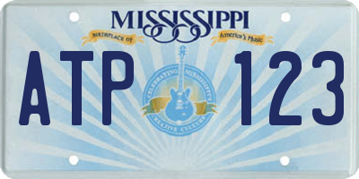 MS license plate ATP123