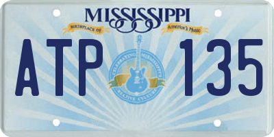 MS license plate ATP135