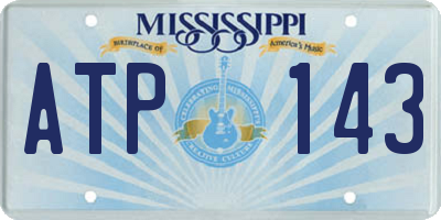 MS license plate ATP143