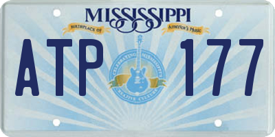 MS license plate ATP177