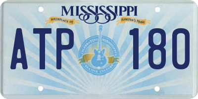 MS license plate ATP180