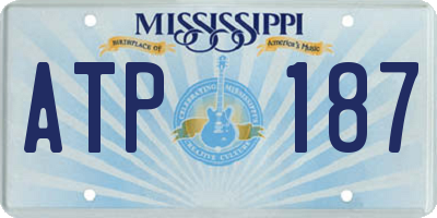 MS license plate ATP187