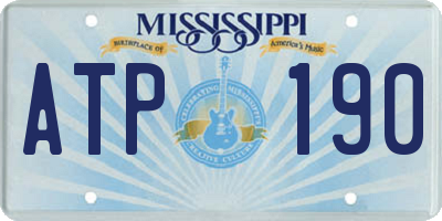 MS license plate ATP190