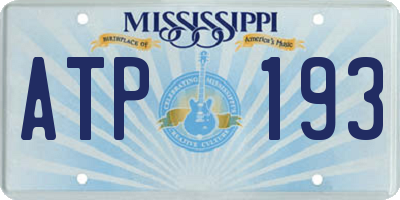 MS license plate ATP193
