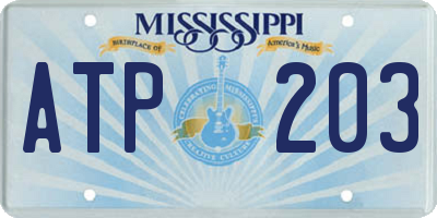 MS license plate ATP203