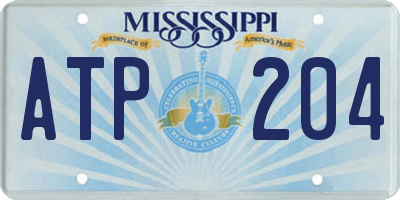 MS license plate ATP204