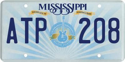 MS license plate ATP208
