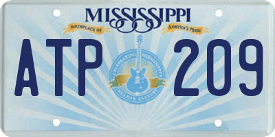MS license plate ATP209