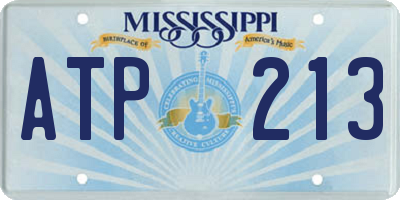 MS license plate ATP213