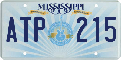 MS license plate ATP215