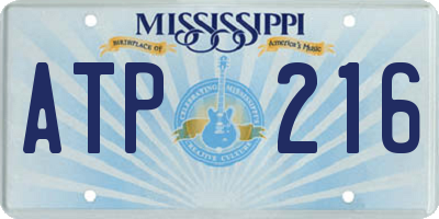 MS license plate ATP216