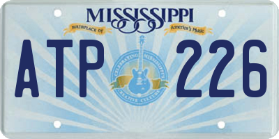 MS license plate ATP226