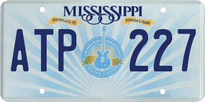 MS license plate ATP227