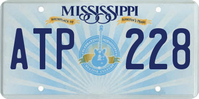 MS license plate ATP228