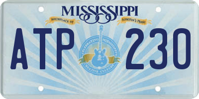 MS license plate ATP230