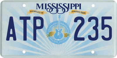 MS license plate ATP235