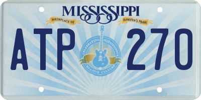 MS license plate ATP270