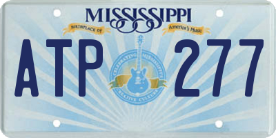 MS license plate ATP277