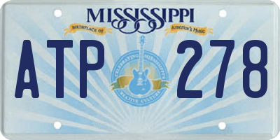 MS license plate ATP278