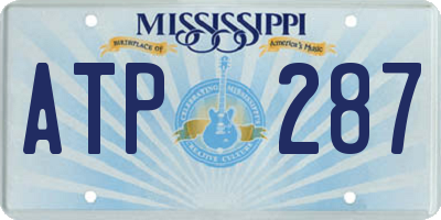 MS license plate ATP287
