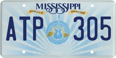 MS license plate ATP305