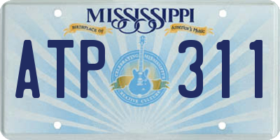 MS license plate ATP311
