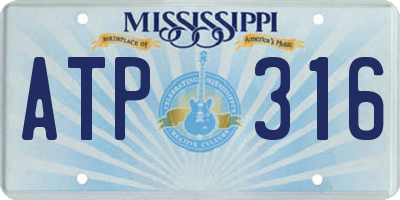 MS license plate ATP316