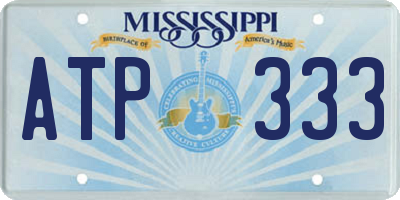 MS license plate ATP333