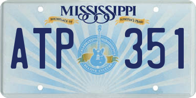 MS license plate ATP351
