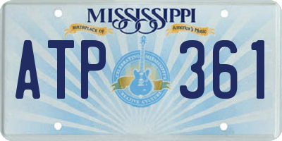 MS license plate ATP361