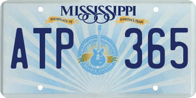 MS license plate ATP365
