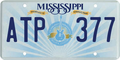 MS license plate ATP377
