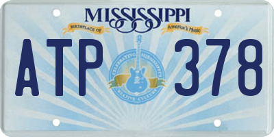 MS license plate ATP378