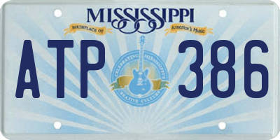 MS license plate ATP386