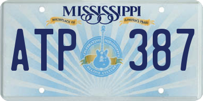 MS license plate ATP387