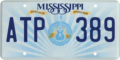 MS license plate ATP389