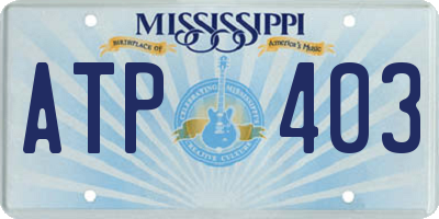 MS license plate ATP403