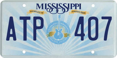 MS license plate ATP407