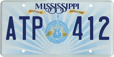 MS license plate ATP412