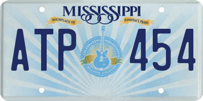MS license plate ATP454