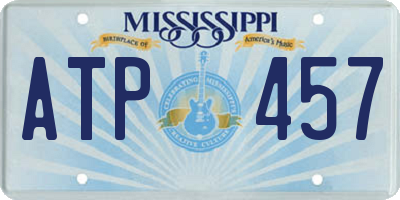 MS license plate ATP457