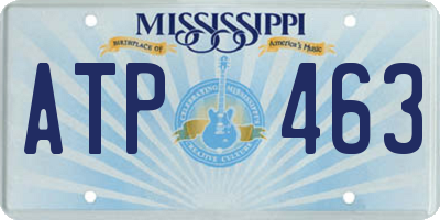 MS license plate ATP463