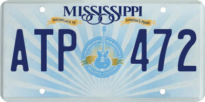 MS license plate ATP472