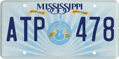 MS license plate ATP478