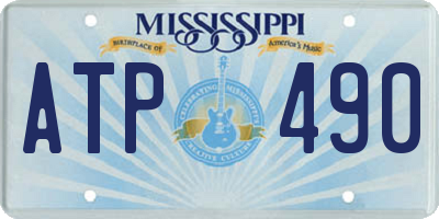 MS license plate ATP490
