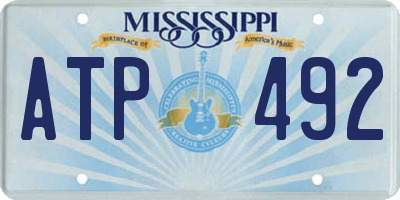 MS license plate ATP492