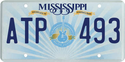 MS license plate ATP493