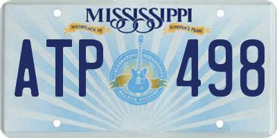 MS license plate ATP498
